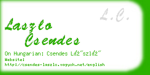 laszlo csendes business card